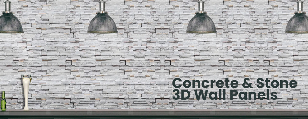 Concrete & Stone 3D Wall Panels